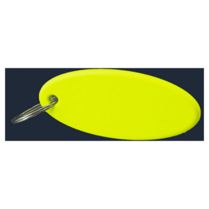 Llavero Ovalado Fluo Amarillo 30x70