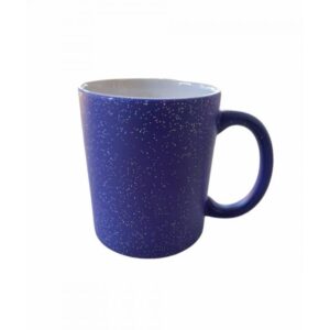 Taza mágica azul con glitter