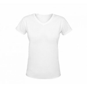 Remera blanca escote V