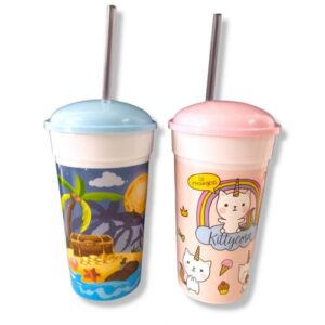 Vaso Infantil grande con bombilla